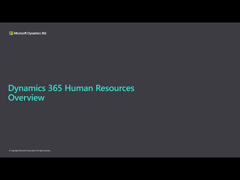 Dynamics 365 Human Resources Overview - TechTalk